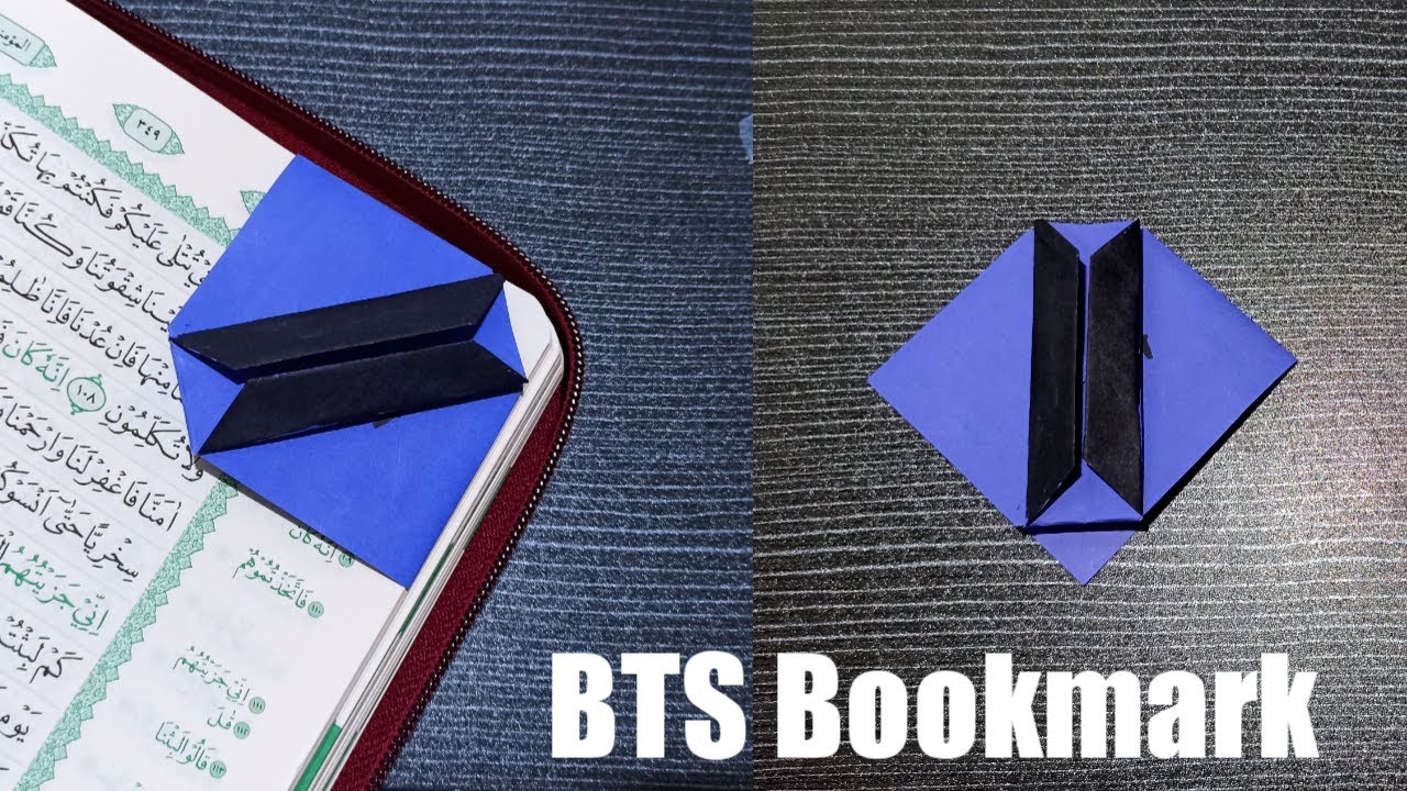 How to make a bookmark from origami paper || ORIGAMI BOOKMARK - YouTube