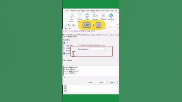 Use CTRL + J to Split Data into Multiple Column in #excel