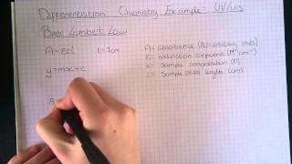 Differentiation 3.1 - UVvis Spectroscopy - Plotting the Beer Lambert Law