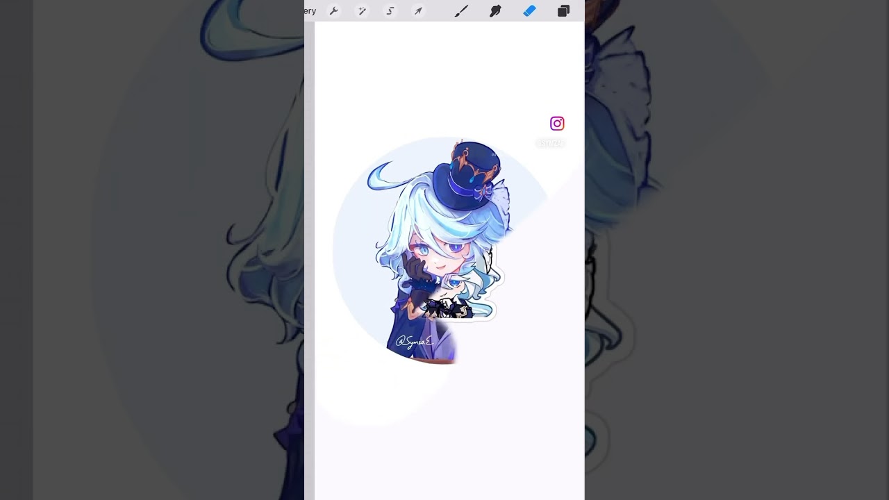 Part 1 - Redrawing Genshin Stickers! 💙