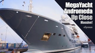107m SuperYacht Andromeda up close & tender recovery