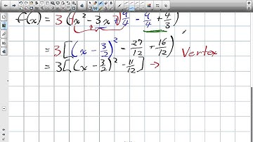 Completing the Square, Moving from Standard to Vertex to Factored Form Grade 11 mixed Lesson 4 2 12