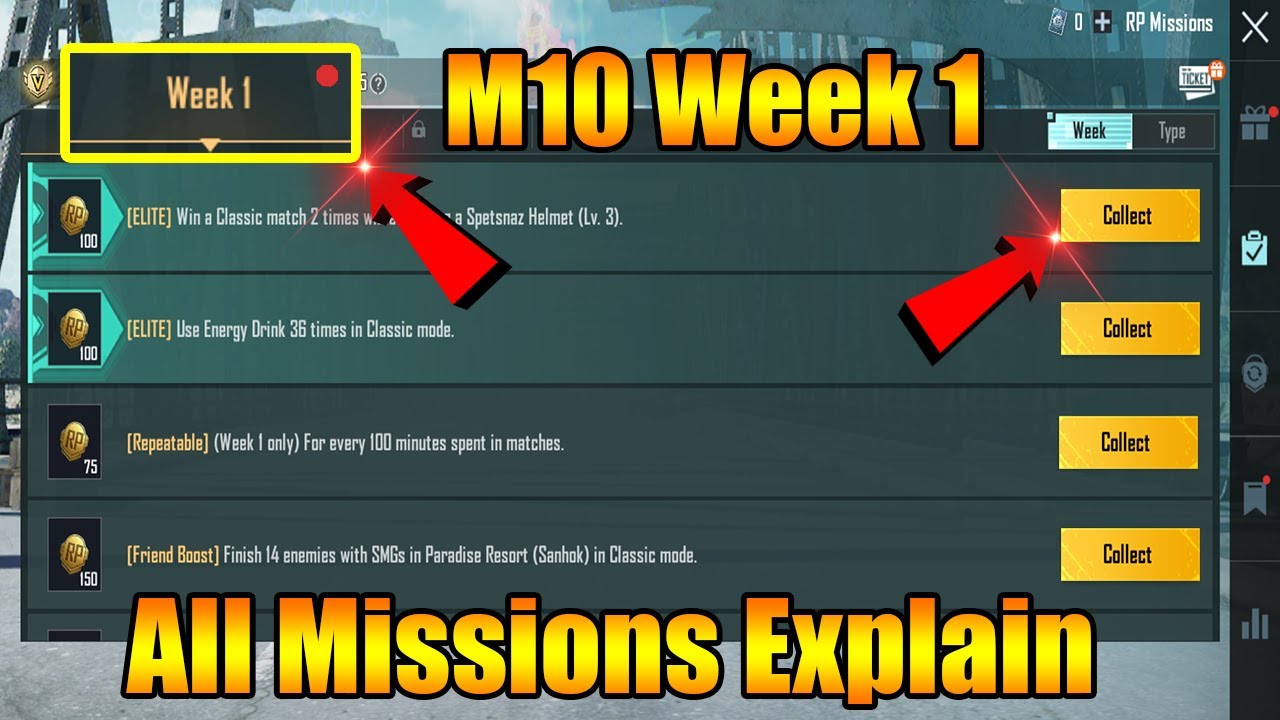 BGMI/PUBG M10 Week 1 Missions Explain | Royale Pass Micro Battle Week 1 All Mission Explain