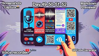 How to create voice recorder in js|Markdown previewer Screenshot capture| QRcode Generator in Tamil