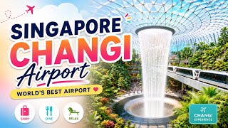CHANGI AIRPORT : ONE OF THE BEST AIRPORT IN THE WORLD | JEWEL RAIN VORTEX | 4K WALKING TOUR