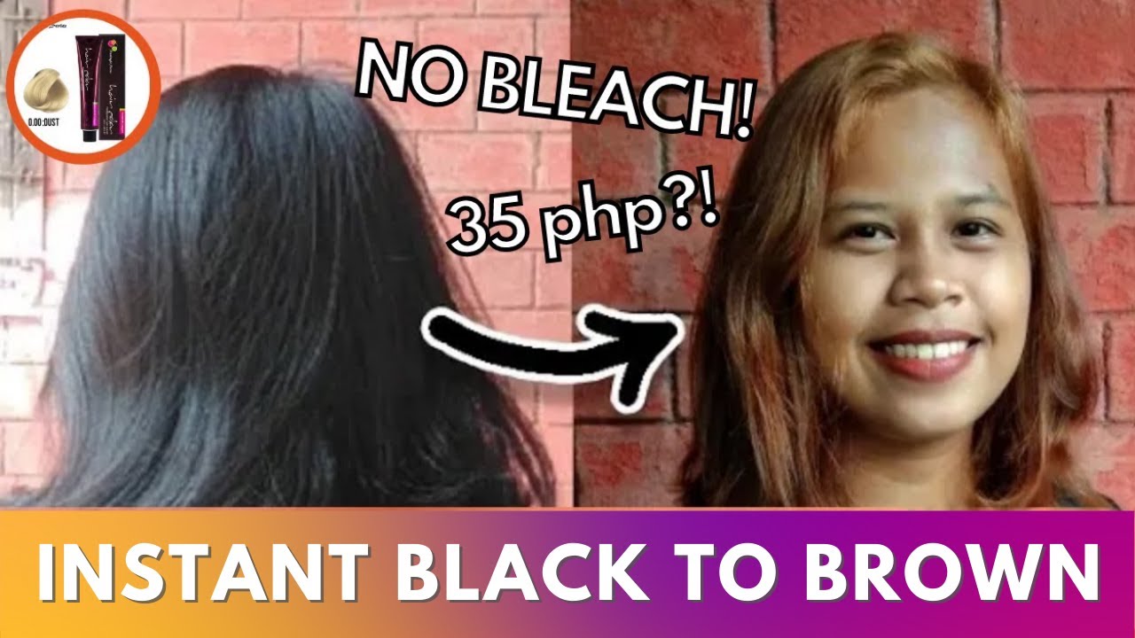 NO BLEACHING!!! DYEING HER HAIR BLACK TO BROWN FOR ONLY 60 PHP! YouTube