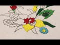 Desenhos de bordados de flores amarelas muito elegantes - Tutorial de bordado fácil para iniciantes