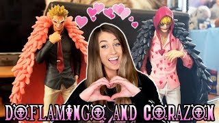 One Piece The Grandline Men Doflamingo And Corazon Figure Unboxing Youtube