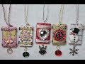 DIY~Adorable Wrapped Charm Ornaments Made With Left Over Craft Supply Bits & Pieces!