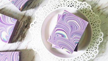 孔雀渲染皂 - peacock swirl handmade soap, scented with lavender essential oil  - 手工皂