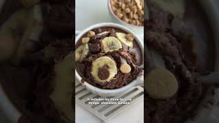 CHOCOLATE PEANUT BUTTER BANANA BREAD BAKED OATMEAL 🍪 | HEALTHY BREAKFAST RECIPE