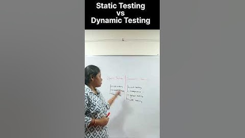 Static Testing vs DynamicTesting | Testing