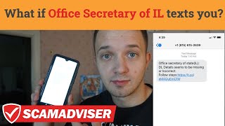 Office secretary of state Illinois text - scam or legit notice about problems with driver license?