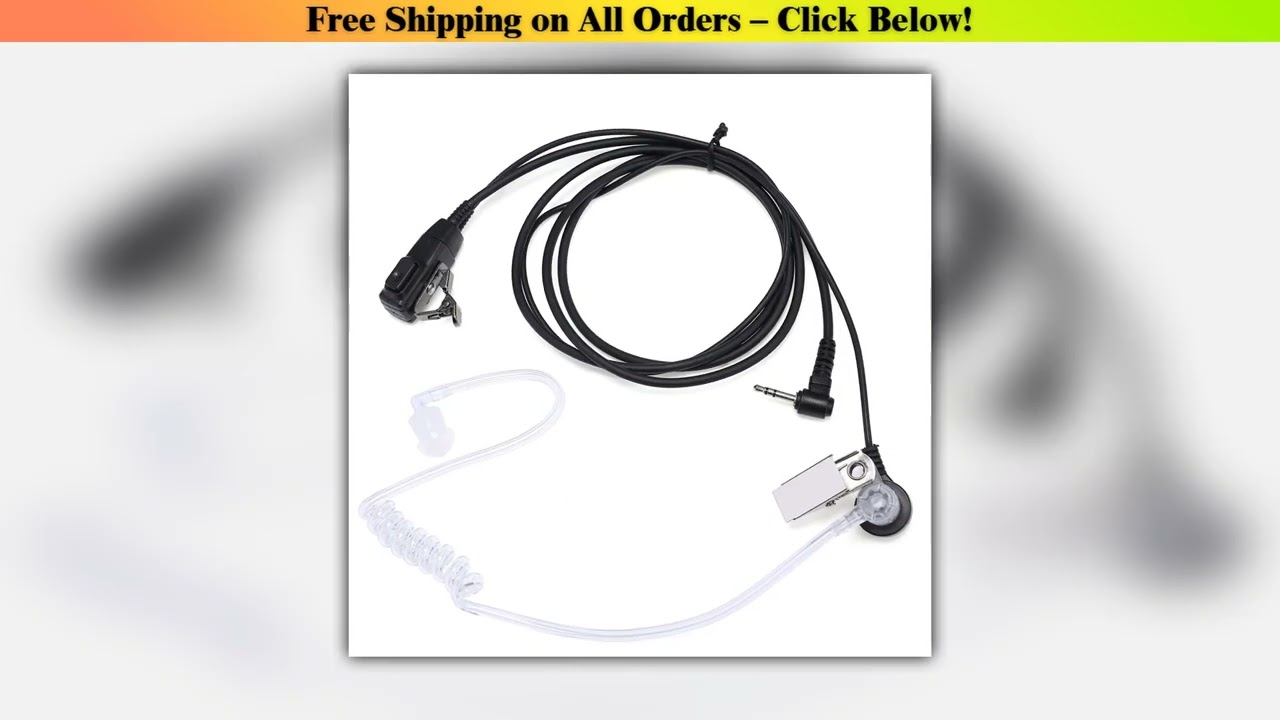 1pin 2.5mm FBI Covert Acoustic Tube Earpiece Headset for Motorola Radio XT180 TKLR T92 H2O T82 T80