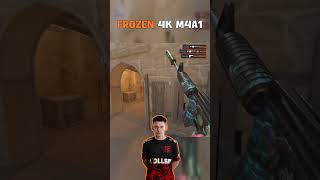 frozen turns ice cold and wipes 4 with M4A1 🧊 #cs2 #frozen #mouz #rifle