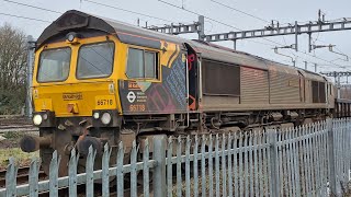 GBRf Class 66 (66718 - Lord Hendy of Richmond Hill) passing through Severn Tunnel Junction. 19/01/26