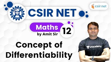 07:00 PM - CSIR UGC NET 2020 | Maths by Amit Kumar | Concept of Differentiablity