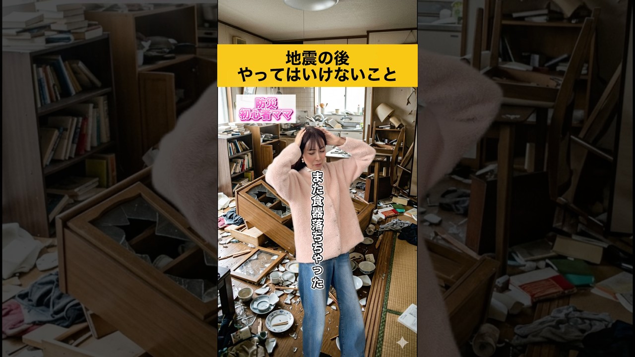地震の後、絶対にやらないで⚠️命を守るためのNG行動5つ #防災 #地震