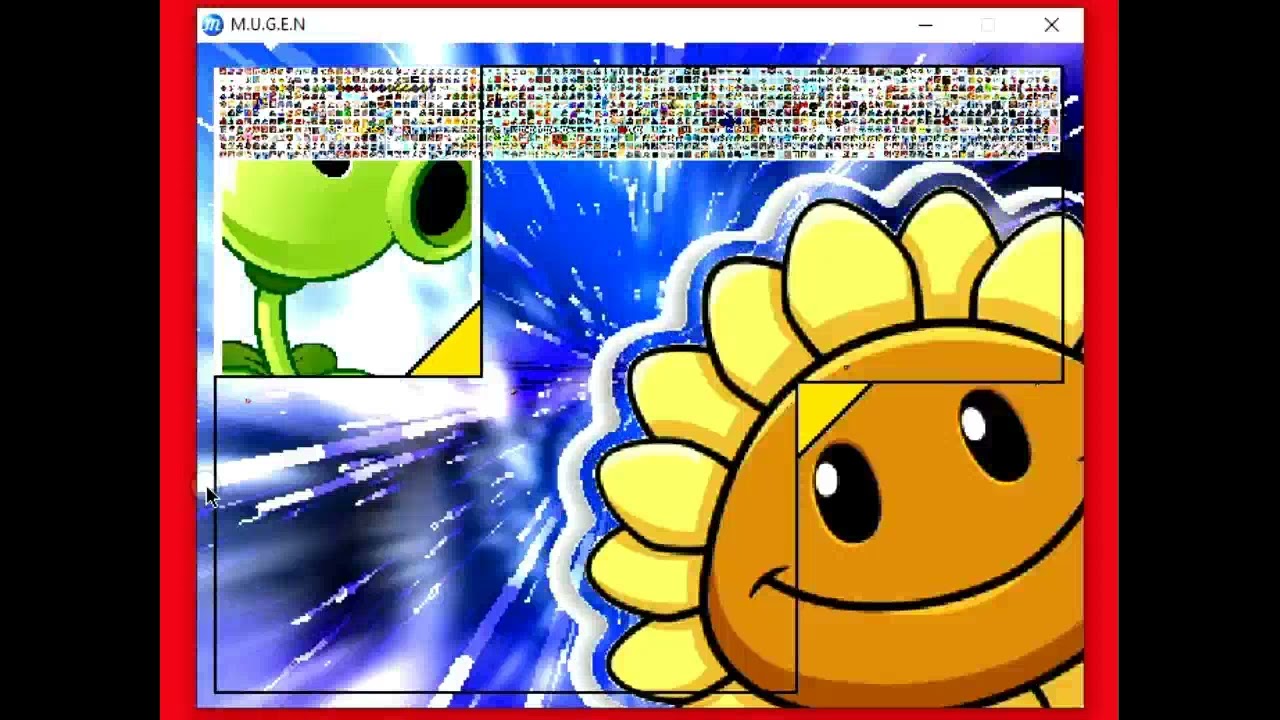 Mugen Battle Sunflower and DG Peashooter vs Orange Pult and Super