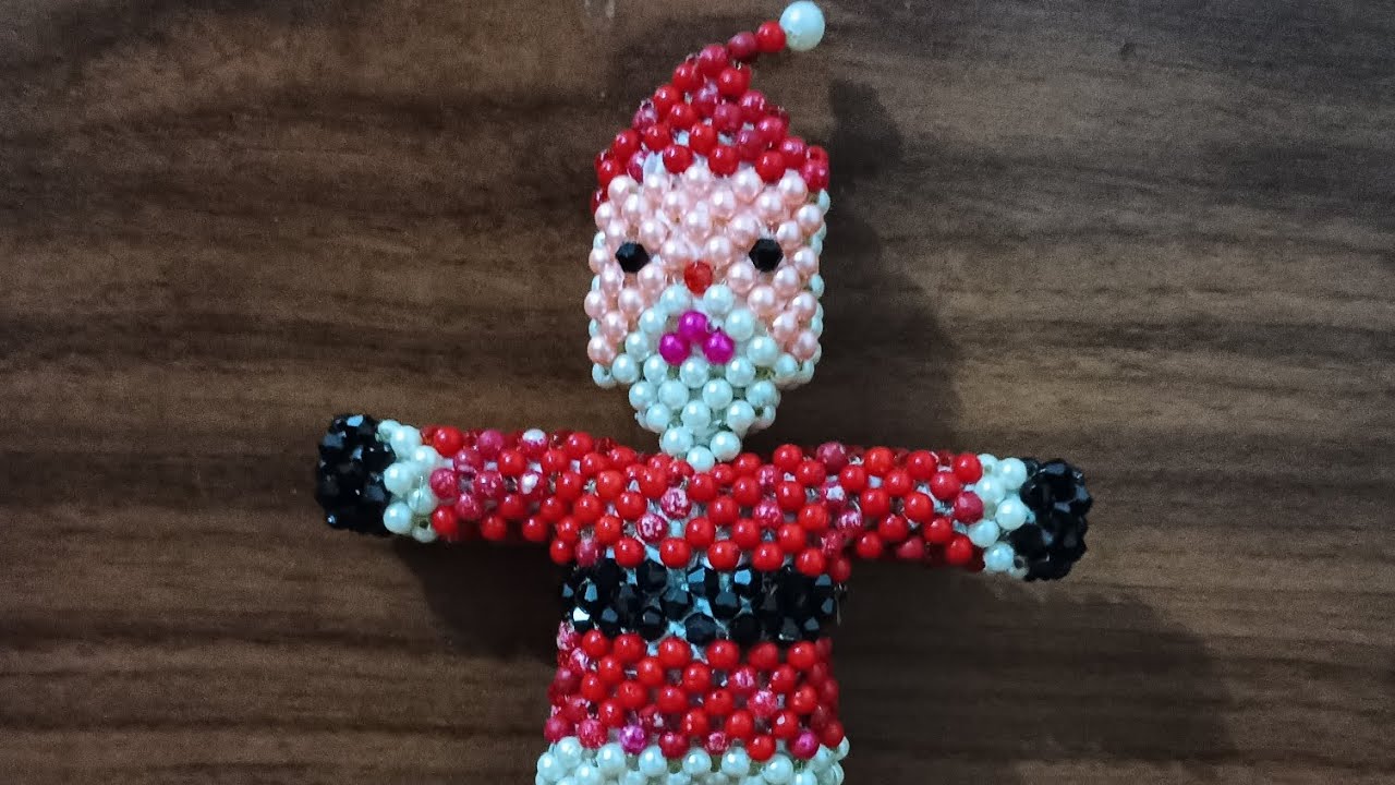 Santa making by beads