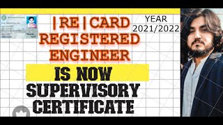 Good News For Fresh Engineers PEC RE Card is now Supervisory Certificate Onward 2021-2022