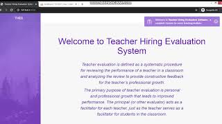 Teacher Hiring Evaluation System - PHP (Laravel)