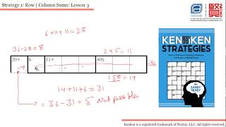 Kenken Strategies- Row-Column Sums- Lesson 3
