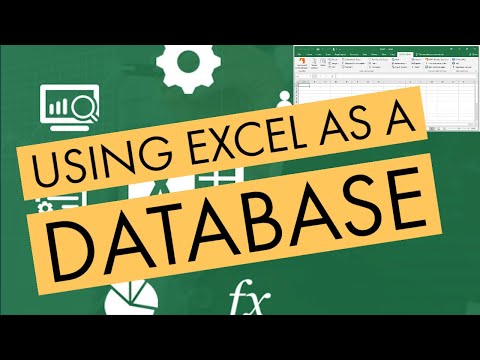 Using Excel as a Database