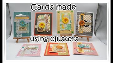 Making cards using the clusters from your stash or scraps video 247