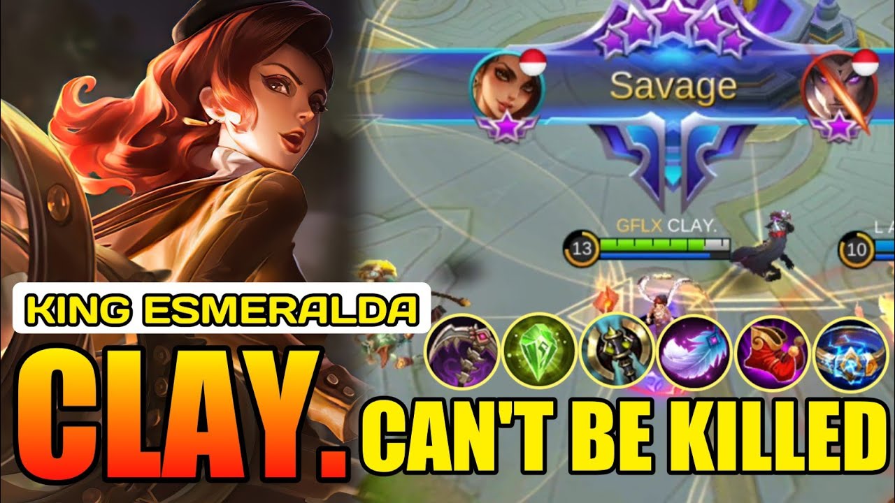 ESMERALDA SAVAGE, STRONG BUILD, TOP PLAYER | CLAY | MLBB - YouTube