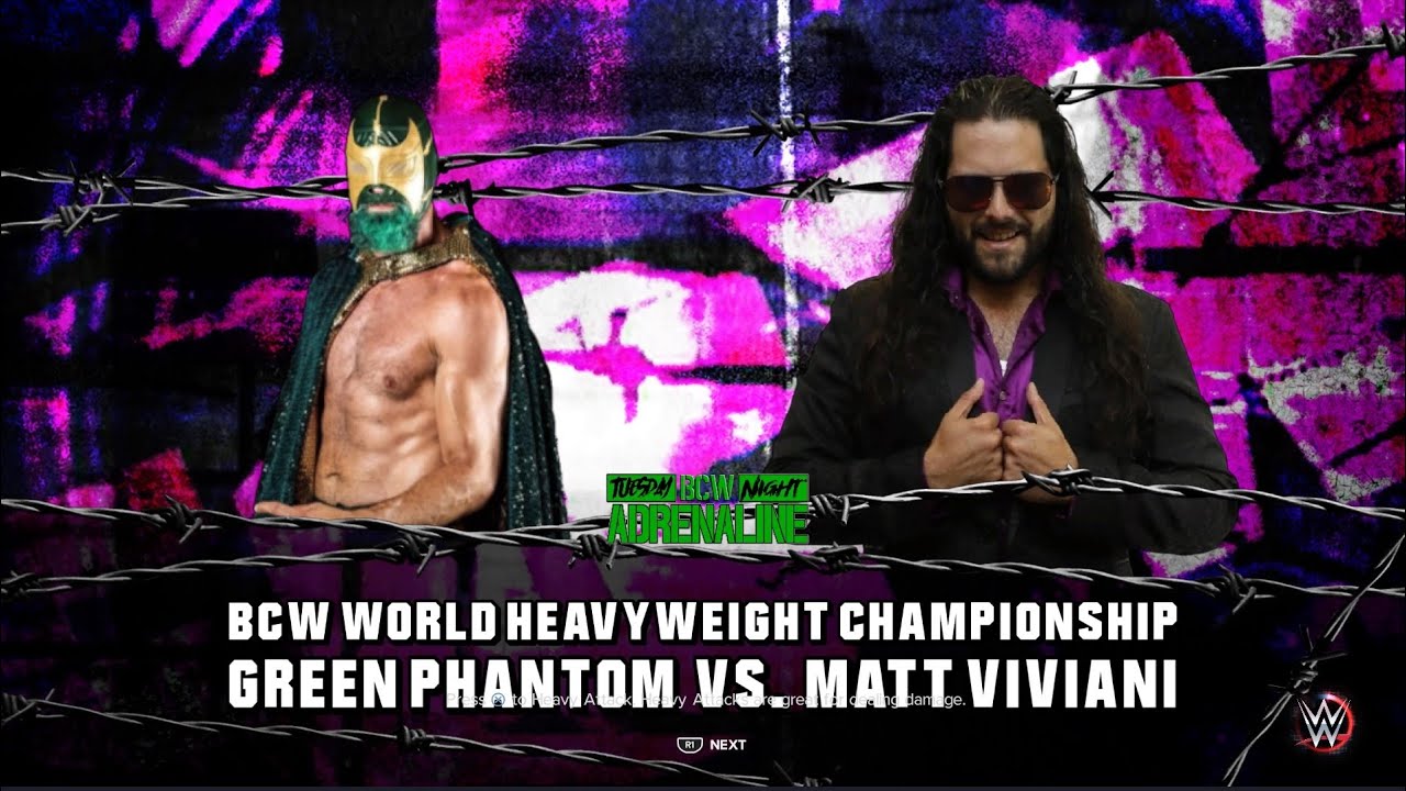 [BCW: Adrenaline (Ep.15) match 4] Green Phantom vs Matt Viviani {BCW World Championship 🏆}