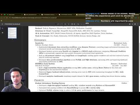 YouTube video thumbnail for Software Engineer Resume Reviews