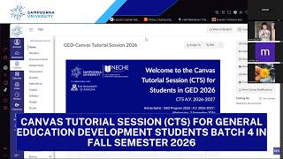 Information Canvas Tutorial Session (CTS) for General Education Development Students Batch 4 in Fall 2026 Guide