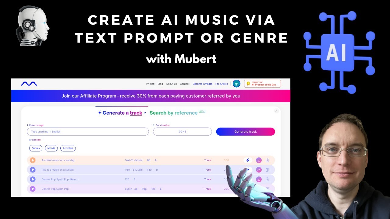 Create AI Music with Mubert - YouTube