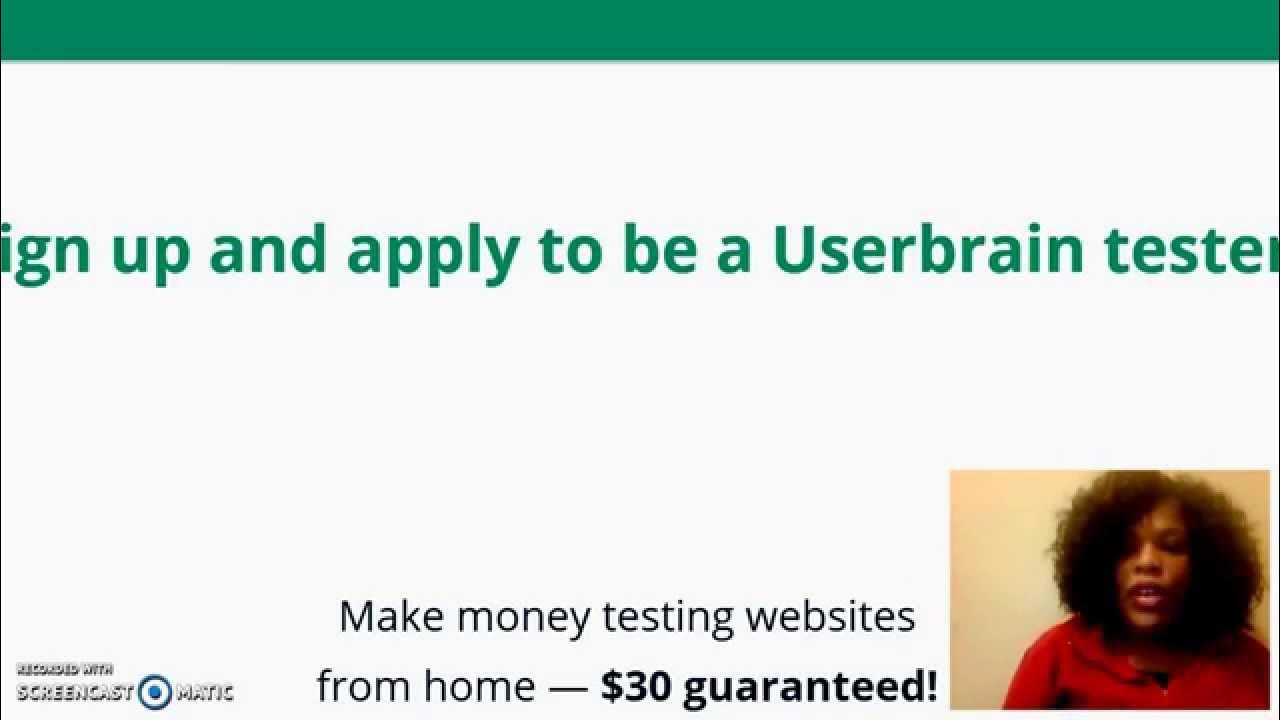 Work from HomeUserbrain Testers! Get Paid TO TEST websites! YouTube