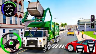 Trash Dump Truck Driver Game - Realistic City Clean Service Simulator 3D screenshot 1