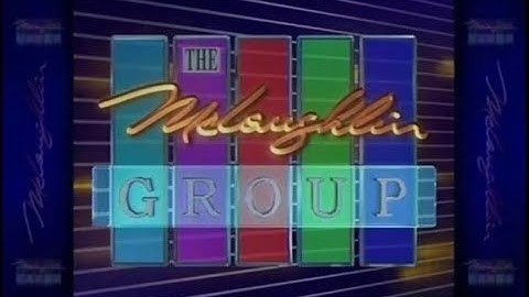 The first AI-Generated episode of, "The Mclaughlin Group"