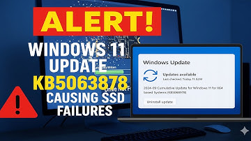 Windows 11 Update Causing SSD Failures How to Fix or Roll Back! (KB5063878)