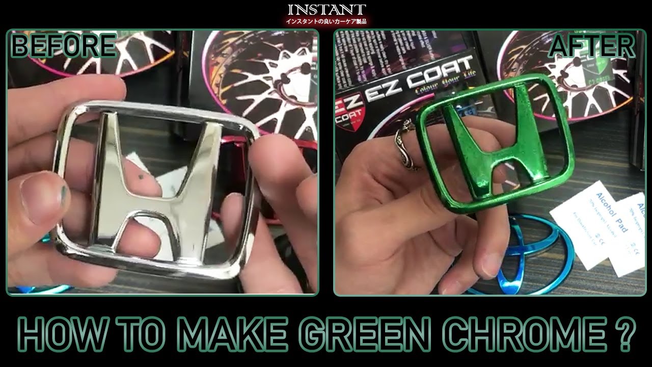 HOW TO MAKE GREEN CHROME? (EZ COAT GREEN COLOUR CHROME PAINT) YouTube