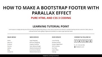How to make footer with parallax effect