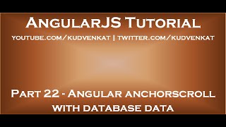 Angular anchorscroll with database data