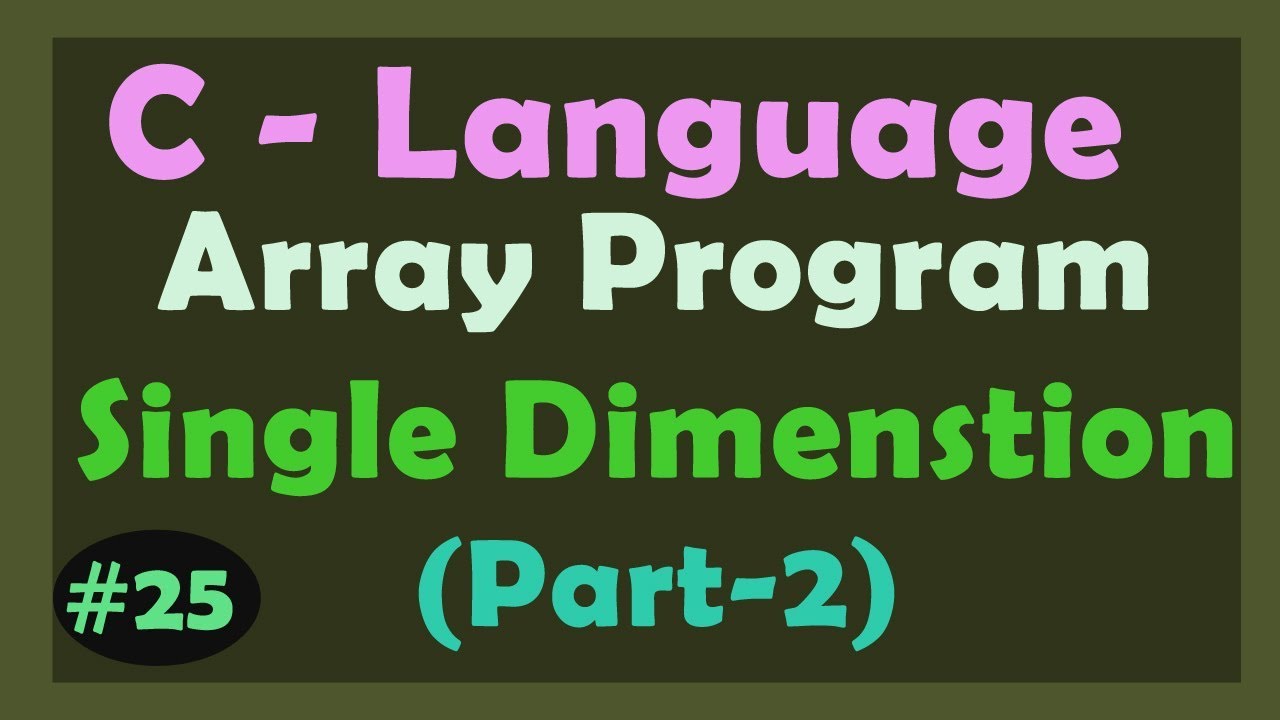 C Programming Array part 2 | Learn C programming | C Tutorial in Hindi ...