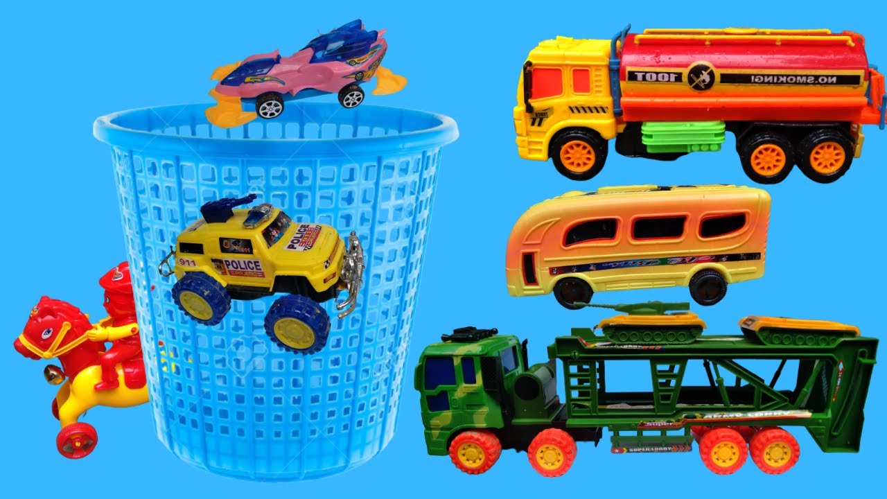 Car Bus Construction Vehicles Trucks Cartoon Garir Collection Video