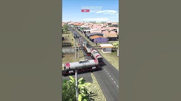 Perlintasan Palang Pintu Kereta Api Lucu Salah Jalur #keretaapi #train #railway