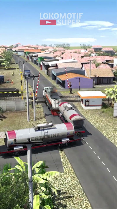 Perlintasan Palang Pintu Kereta Api Lucu Salah Jalur #keretaapi #train #railway