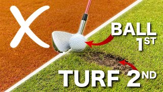 SIMPLE GOLF TIPS - HIT THE BALL THEN THE TURF