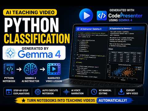 Python Classification Tutorial Generated by CodePresenter and Gemma 4