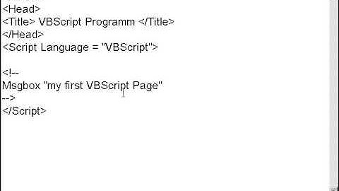 vbscript program