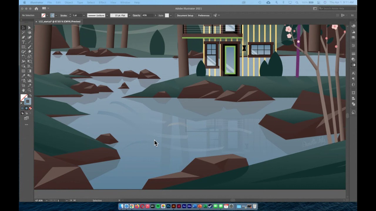 Lesson 12 - Working with Brushes / Self Portrait   |  Adobe Illustrator Classroom in a Book 2020