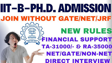 Join IIT for PhD admission without GATE/NET/JRF 😱😳II Full Financial Assistant TA & RA for ALL PhDs